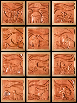 wood art - wall sculpture